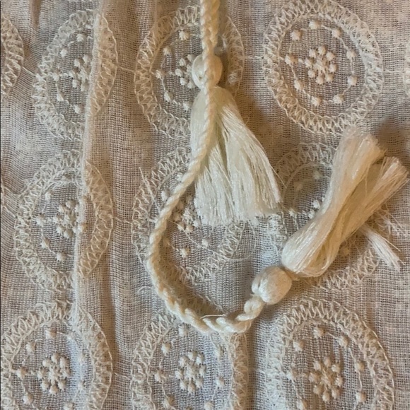 Lucky Brand Cotton Embroidered Sheer Top Sz M - Picture 4 of 7